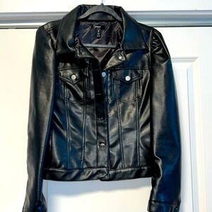 Aqua Pleather Jacket